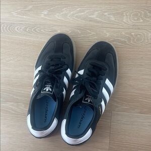 Adidas Black and White Samba Sneakers platform